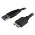 Фото #1 товара Универсальный кабель USB-MicroUSB Startech USB3AUB50CMS Чёрный
