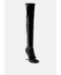 Фото #1 товара noire thigh high long boots in patent pu