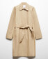 ფოტო #8 პროდუქტის Women's Belted Cotton Trench Coat