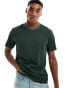 Фото #1 товара Calvin Klein ASOS exclusive running logo t-shirt in midnight green