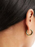 Фото #3 товара Orelia 18k gold plated chubby mid size hoop earrings