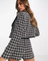 Фото #4 товара Miss Selfridge boucle cropped blazer co-ord in mono check