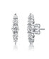 ფოტო #1 პროდუქტის Sterling Silver Cubic Zirconia 5-Stone Linear Journey Earrings