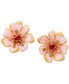 ფოტო #1 პროდუქტის Gold-Tone Multicolor Cubic Zirconia Flower Statement Stud Earrings
