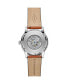 ფოტო #3 პროდუქტის Men's Townsman Brown Leather Strap Watch 48mm