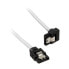 Corsair Premium Sleeved SATA-Kabel gewinkelt, weiß 60cm - 2er Pack - фото #3