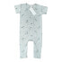 Фото #2 товара Q by Quincy Mae Baby Girls' Ribbed Palms Short Sleeve Romper - Sage - Pick size