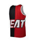 Фото #4 товара Men's Dwyane Wade Black and Red Miami Heat Sublimated Player Tank Top