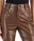 Фото #3 товара Juniors' Glossy High Rise Faux-Leather Flare Jeans