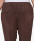 ფოტო #4 პროდუქტის Plus Size Autumn Weekend Micro Suede Flat Front Average Length Pants