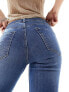 ONLY Rose high waisted flared jeans in mid blue wash