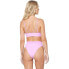 Фото #2 товара L*Space Womens Siren Ribbed Lined Swim Top Separates Pink M 283628
