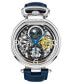 Men's Legacy Blue Leather, Black Dial, 46mm Round Watch