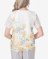 ფოტო #2 პროდუქტის Women's Charleston Short Sleeve Floral Lace Detachable Necklace Top