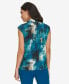 ფოტო #2 პროდუქტის Women's Printed Twist-Front Cap-Sleeve Top