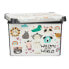 Storage Box with Lid Children's animals Plastic 22 L 30 x 23,5 x 40 cm (12 Units)
