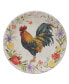 Фото #4 товара Floral Rooster Set of 4 Dinner Plate 11"