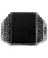 ფოტო #3 პროდუქტის EFFY® Men's Onyx and Black Spinel Statement Ring in Black Rhodium-Plated Sterling Silver