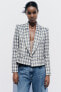 Metallic check blazer