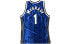 Фото #2 товара Mitchell & Ness NBA 合身直筒复古运动透气速干球衣 AU球员版 2000-01赛季 奥兰多魔术队 麦迪 1号 客场 男女同款 宝蓝色篮球背心 / Майка баскетбольная Mitchell & AJY4AC18072-OMAROYA00TMC