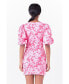 Фото #3 товара Women's Floral Puff Sleeve Mini Dress