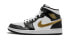 Фото #3 товара Кроссовки Nike Air Jordan 1 Mid Patent Black White Gold (Белый, Черный)