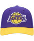 Фото #2 товара Men's Purple, Gold Los Angeles Lakers MVP Team Two-Tone 2.0 Stretch-Snapback Hat