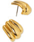 by Nadri 18k Gold-Plated Triple Lobe J-Hoop Earrings