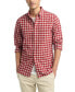 Фото #1 товара Men's Slim Fit Blur Check Long Sleeve Button-Down Oxford Shirt
