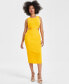 Фото #1 товара Women's Side-Cutout Sleeveless Knit Midi Dress, Created for Macy's