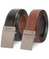 Фото #6 товара Men's Stretch Reversible Plaque Belt