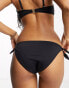 Фото #2 товара Accessorize Mix & Match bunny tie side bikini bottom in black