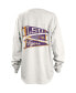 Women's White LSU Tigers Pennant Stack Oversized Long Sleeve T-shirt