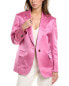 Фото #1 товара Ferragamo Single Button Silk Blazer Women's Pink 40