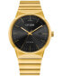 ფოტო #1 პროდუქტის Eco-Drive Men's Modern Axiom Gold-Tone Stainless Steel Bracelet Watch 40mm