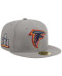 ფოტო #1 პროდუქტის Men's Gray Atlanta Falcons Color Pack 59FIFTY Fitted Hat