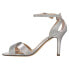 Nina Venus Ankle Strap Womens Silver Dress Sandals VENUS-046