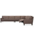 Фото #9 товара CLOSEOUT! Sandrew 4-Pc. Fabric Sectional with 2 Power Foot Rests, Created for Macy's