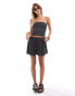 Фото #2 товара ASOS DESIGN textured stripe bandeau top co ord in black