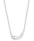 ფოტო #6 პროდუქტის Diamond Beaded Frame Solitaire 18" Pendant Necklace (1/4 ct. t.w.) in 14k White Gold