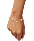 ფოტო #2 პროდუქტის Cultured Freshwater Pearl (7 1/4 x 8mm) Heart Link Bracelet in 14k Gold-Plated Sterling Silver