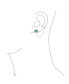 ფოტო #3 პროდუქტის Helix Chain & Cable Ear Cuff Cartilage Earlobe CZ Green Family Tree of Life Earrings For Women .925 Sterling Silver