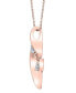 Sirena 1/0 ct. t.w.Diamond Rose Pendant in 14k White, Yellow or Rose Gold