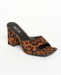 ფოტო #1 პროდუქტის Women's Jennifer Block Heels Mule Sandals - Extended sizes 10-14