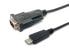 Фото #1 товара Equip USB-C to Serial (DB9) Cable - M/M - 1.5m - Black - 1.5 m - USB Type-C - DB-9 - Male - Male