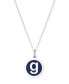 ფოტო #31 პროდუქტის Mini Initial Pendant Necklace in Sterling Silver and Navy Enamel, 16" + 2" Extender