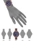 Women's Three Hand Quartz Navy Enamel and Rose Gold-tone Alloy Bracelet Watch, 38mm