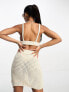 ASOS DESIGN crochet bralet co-ord in cream 40 - фото #7