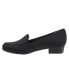 Фото #4 товара Trotters Monarch T1713-101 Womens Black Narrow Canvas Loafer Flats Shoes 8.5