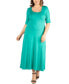 Фото #1 товара Plus Size Elbow Length Sleeve Maxi Dress